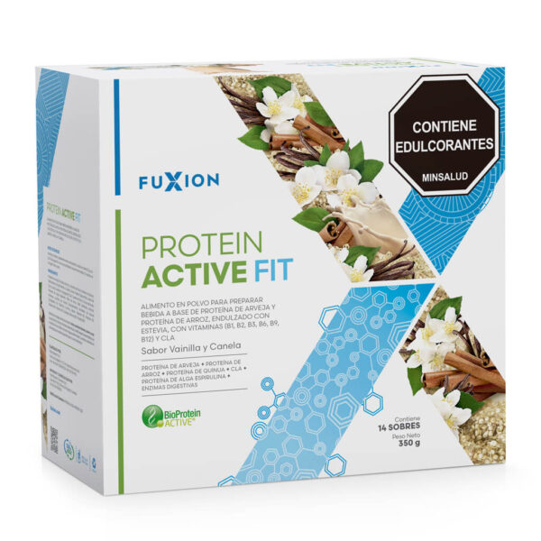 PROTEIN ACTIVE FIT VAINILLA Y CANELA FUXION X 14 SOBRES