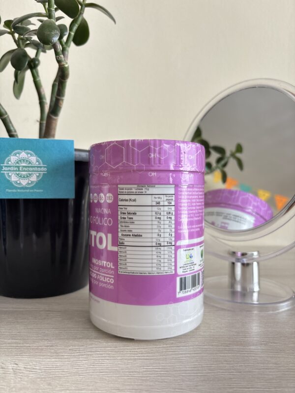 INOSITOL CON NIACINA,BIOTINA Y ÁCIDO FÓLICO 450 GR - Image 2
