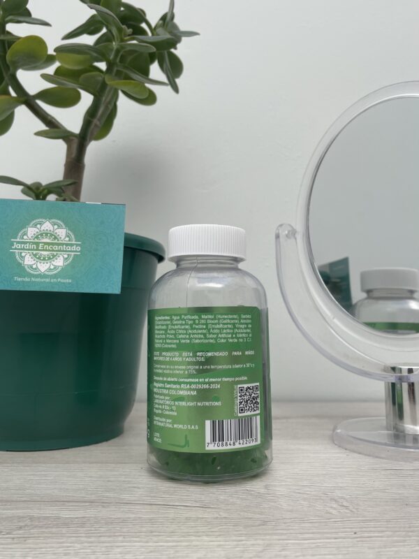 GOMAS DE VINAGRE DE MANZANA CON ALCACHOFA Y CAFEINA X 6O HEALGUM - Image 3